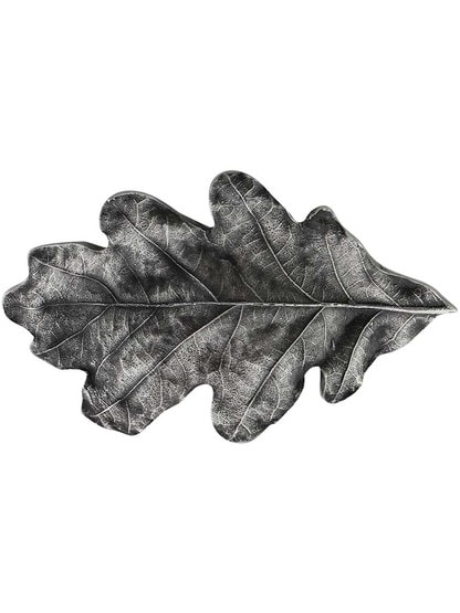 Oak Leaf Bin Pull in Antique Pewter.